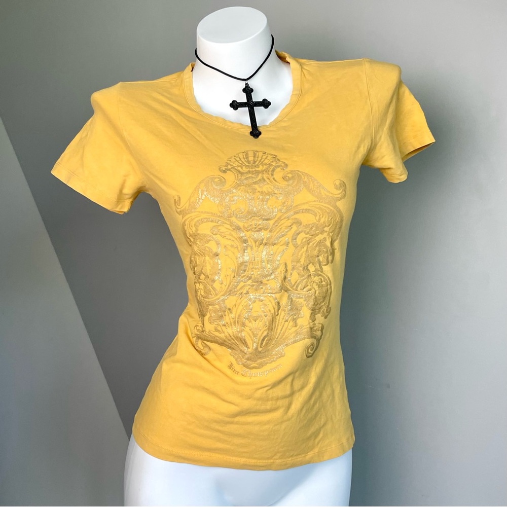 Y2k Grunge Yellow Graphic T-Shirt